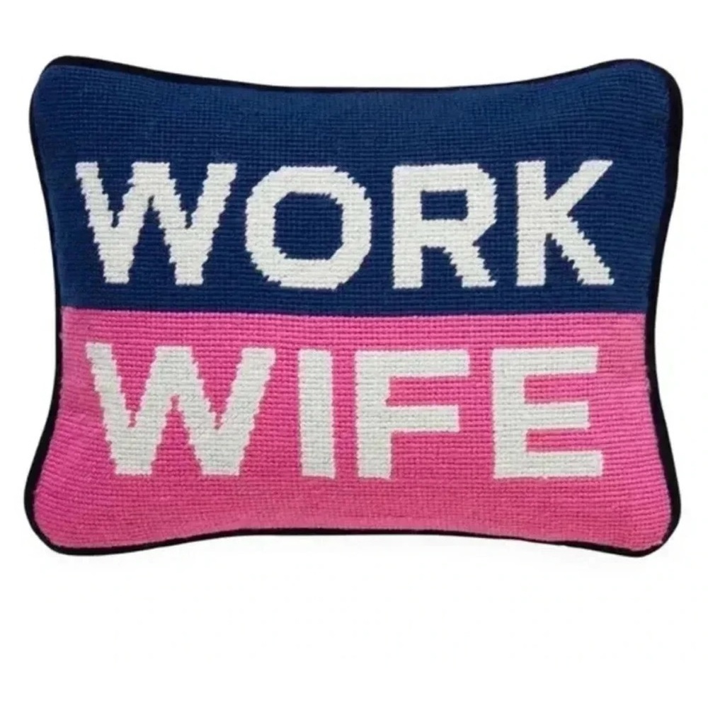 Jonathan Adler Work Wife Throw Pillow Needle Point